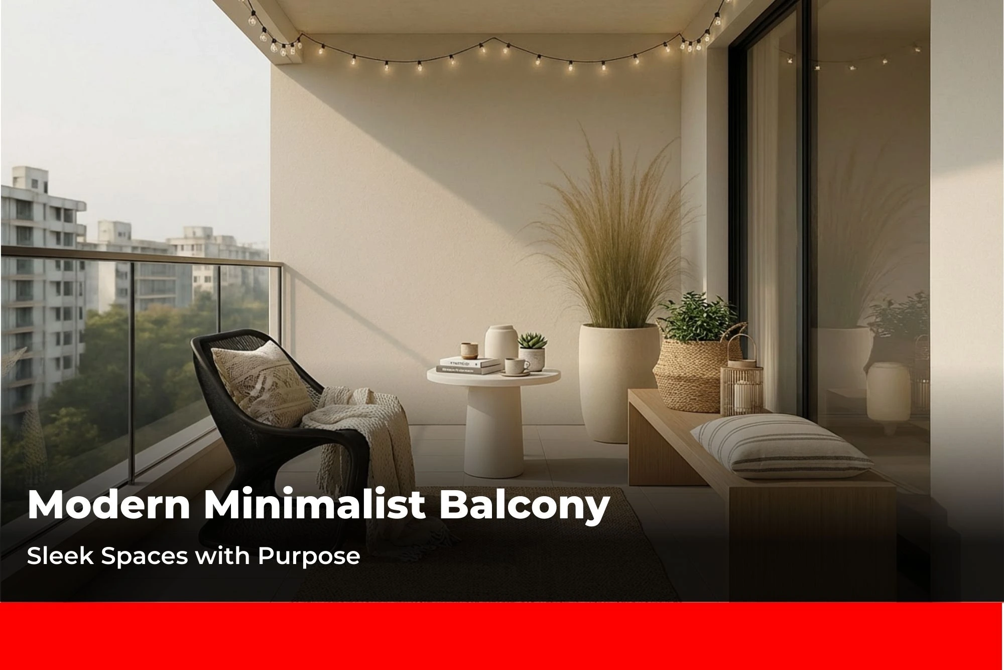 3. Modern Minimalist Balcony