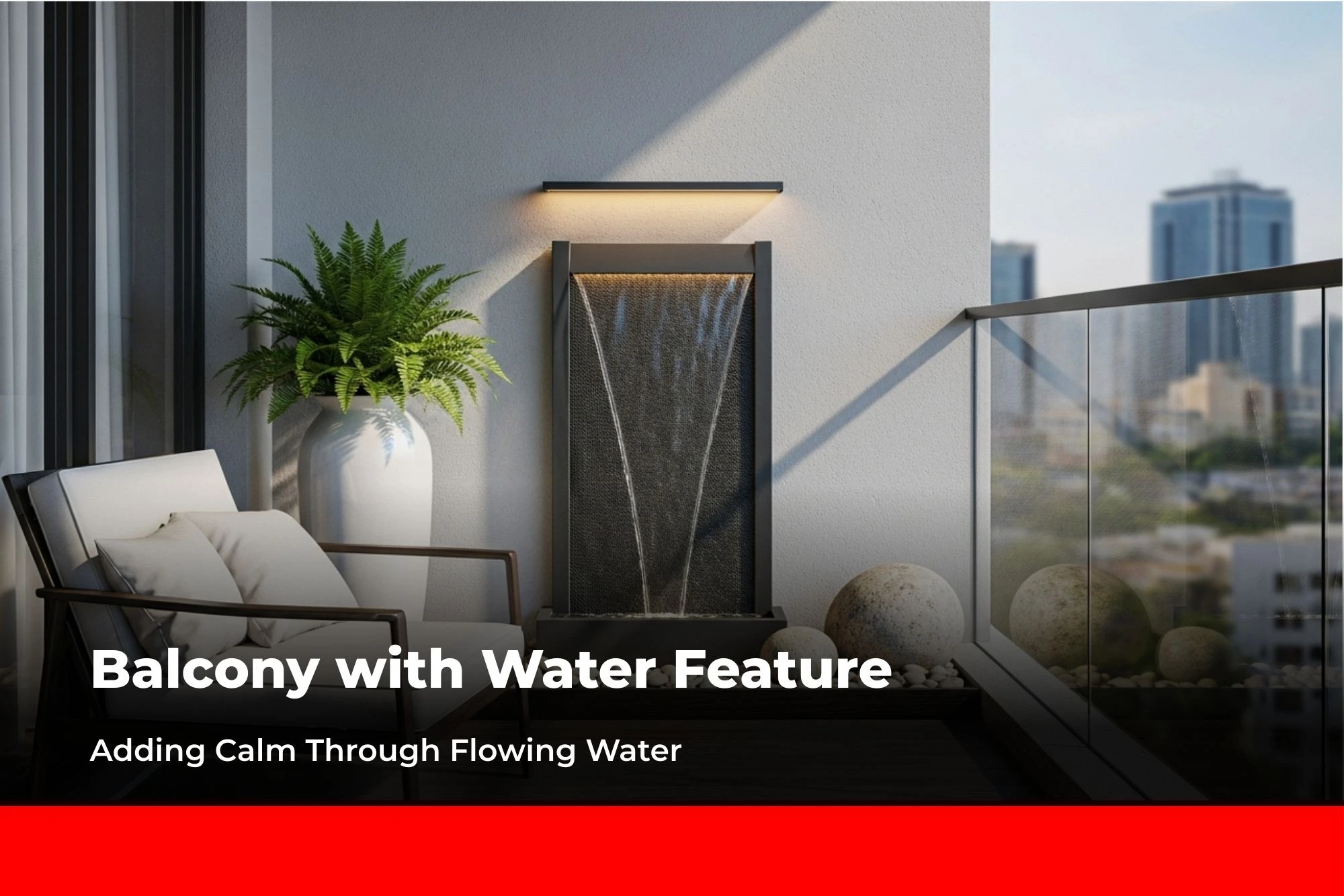 Balcony with Water Feature