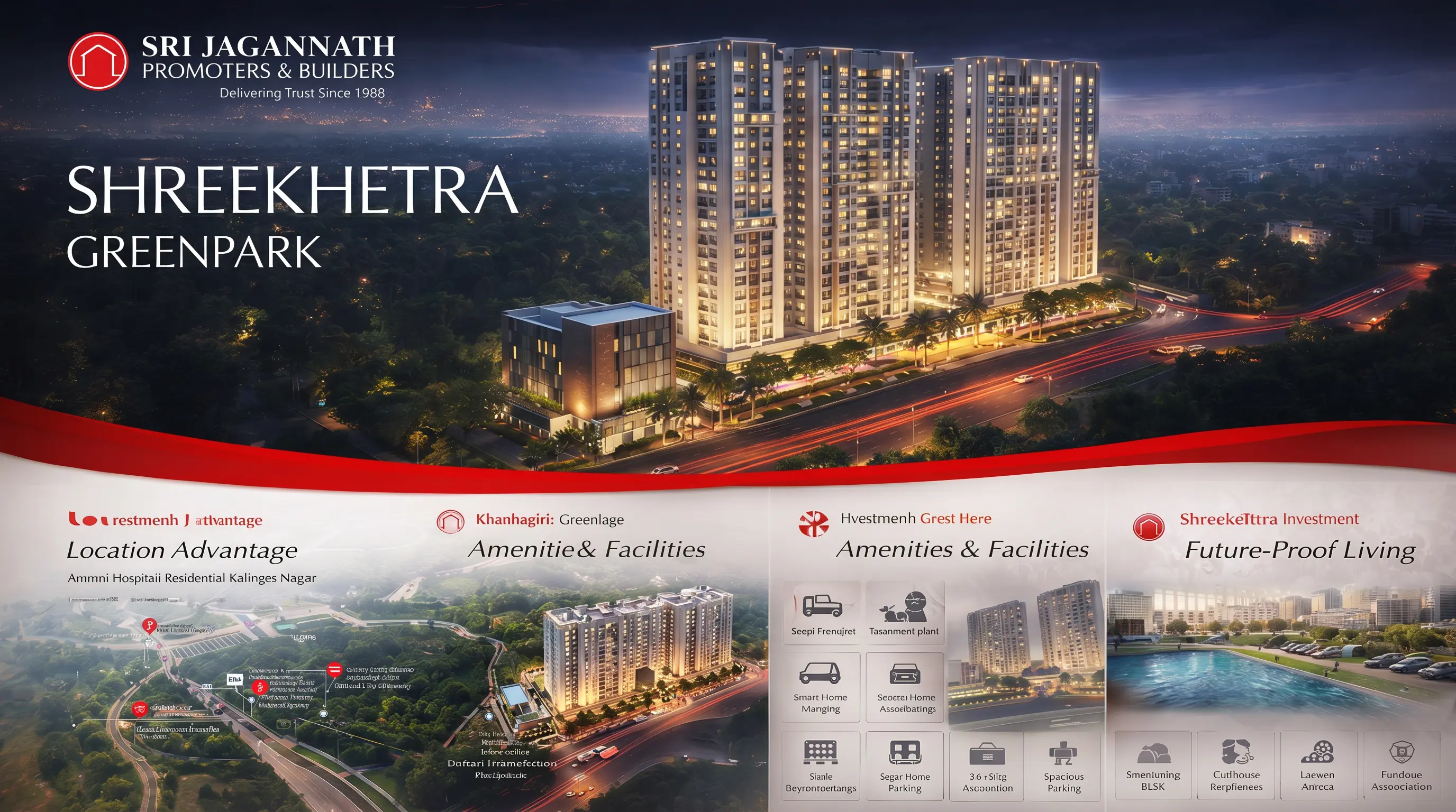 Why does Shreekhetra Greenpark by Sri Jagannath Promoters and Builders rank among the best luxury apartments in Bhubaneswar?