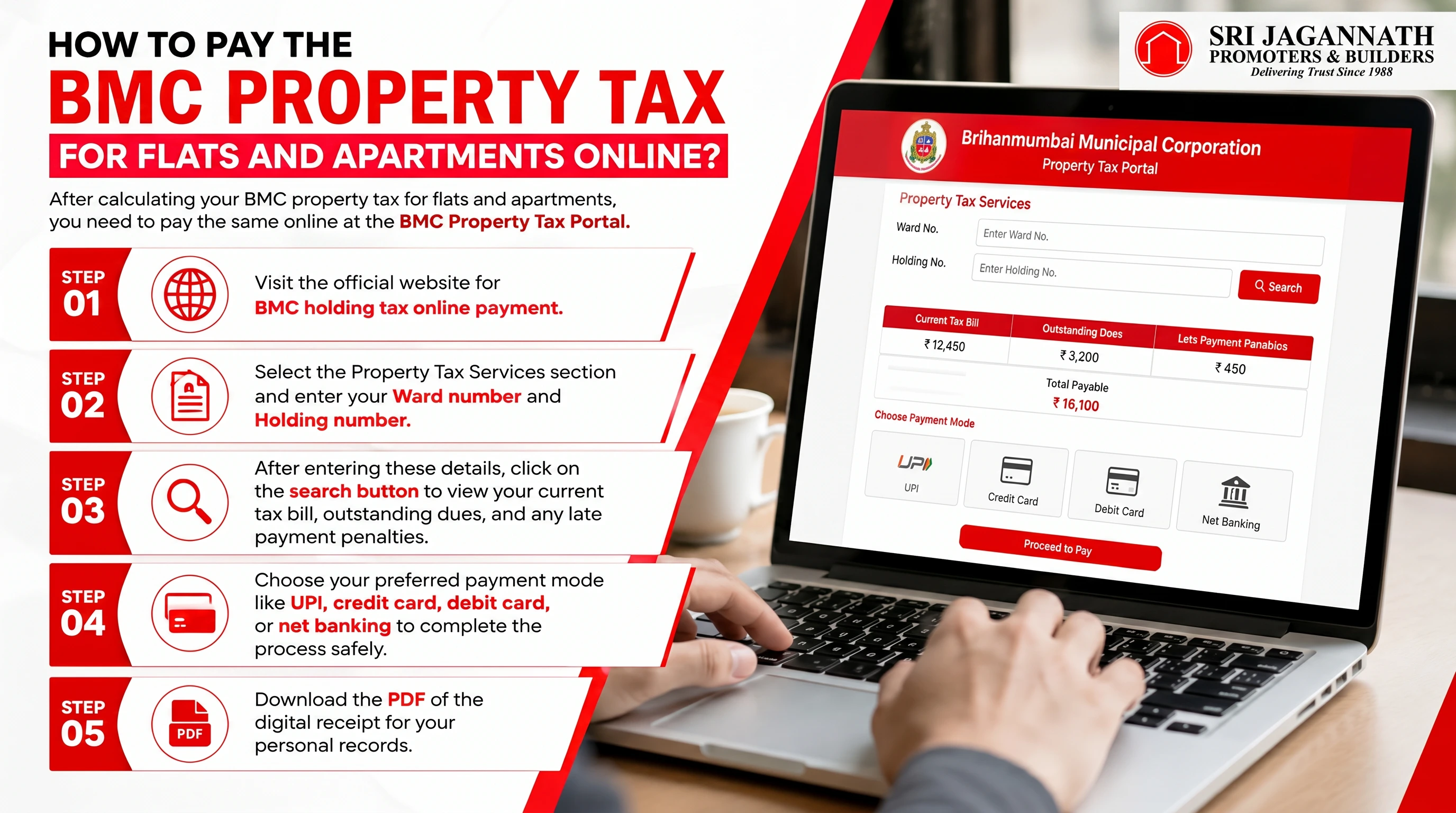 How to pay the BMC property tax for flats and apartments online?