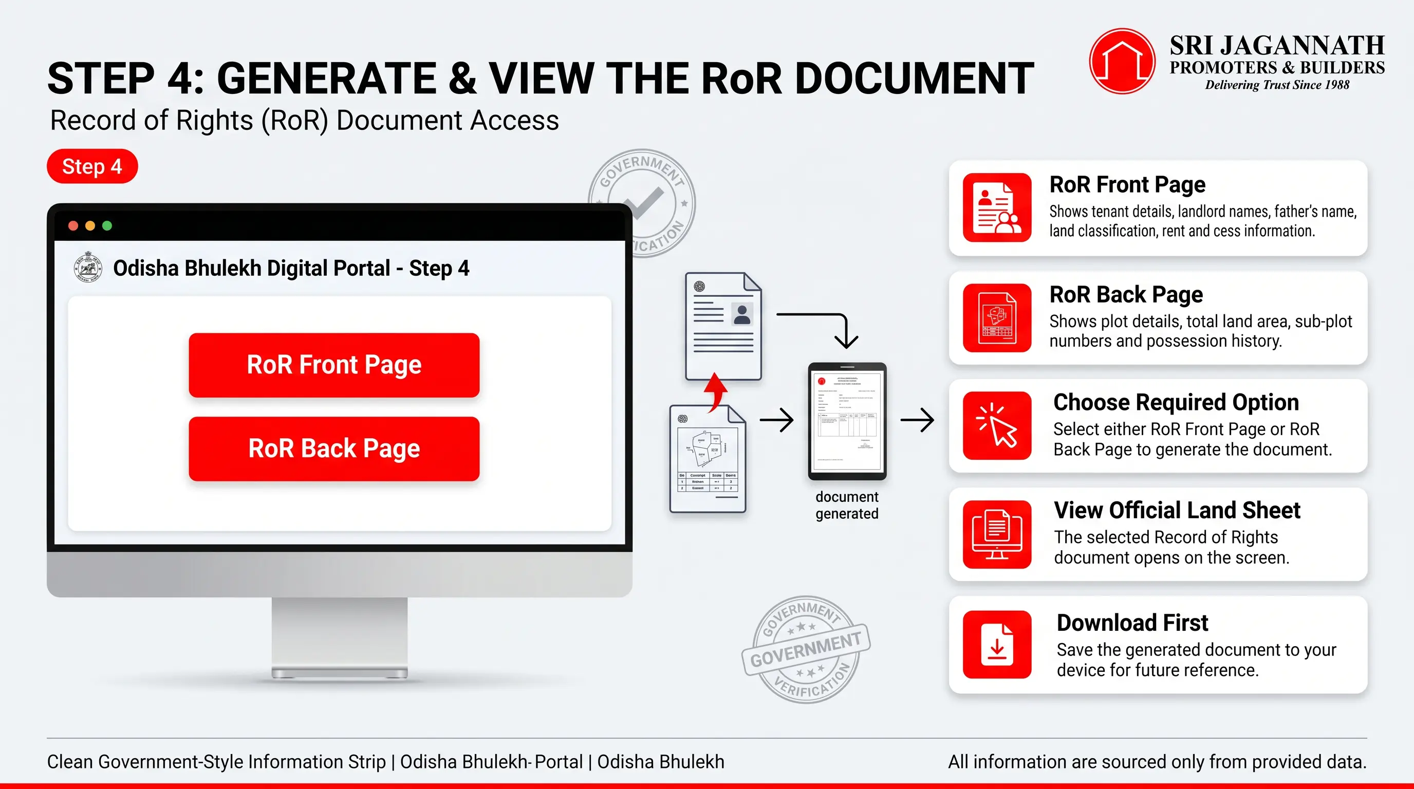 Step 4: How to Generate and View the Record of Rights (RoR) Document?