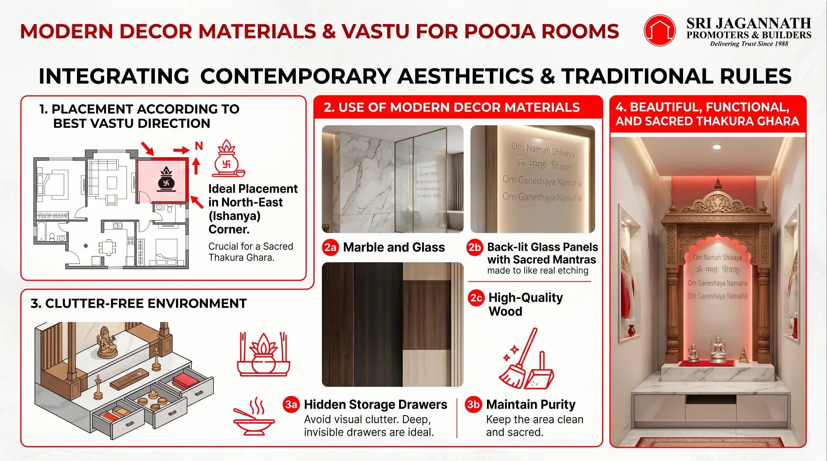 How Can You Use Modern Decor Materials While Keeping Vastu Rules Intact for Pooja Rooms?