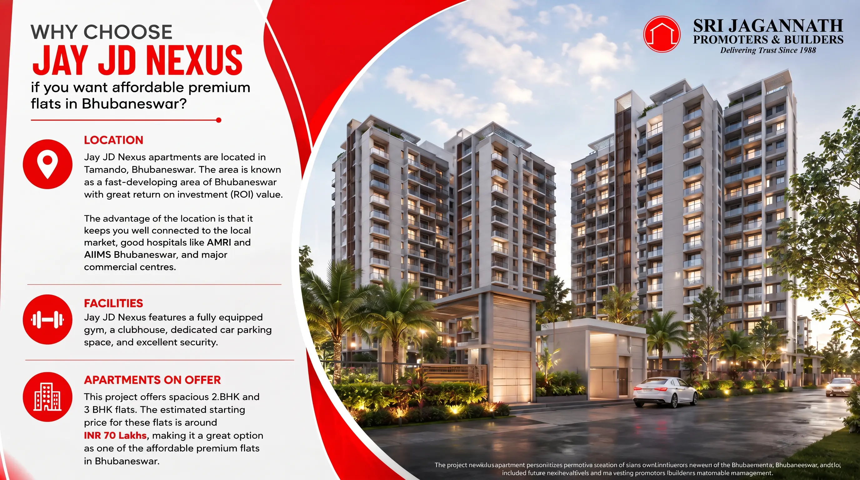 Why choose Jay JD Nexus if you want affordable and premium flats in Bhubaneswar?