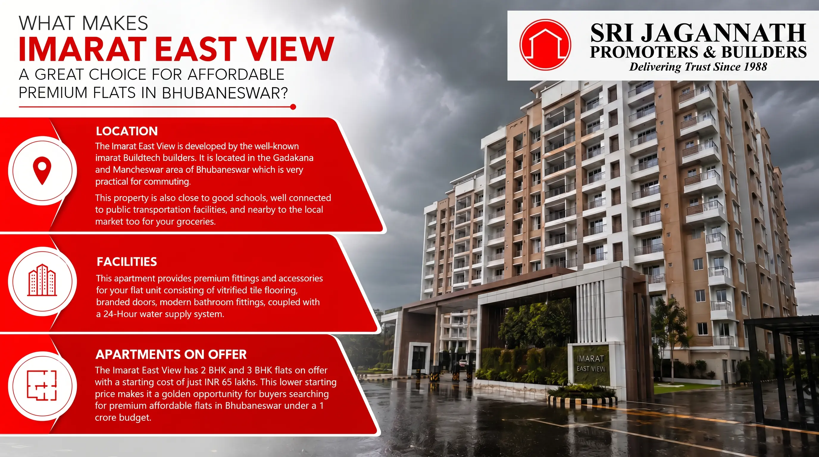 What makes Imarat East View a great choice for affordable and premium flats in Bhubaneswar?