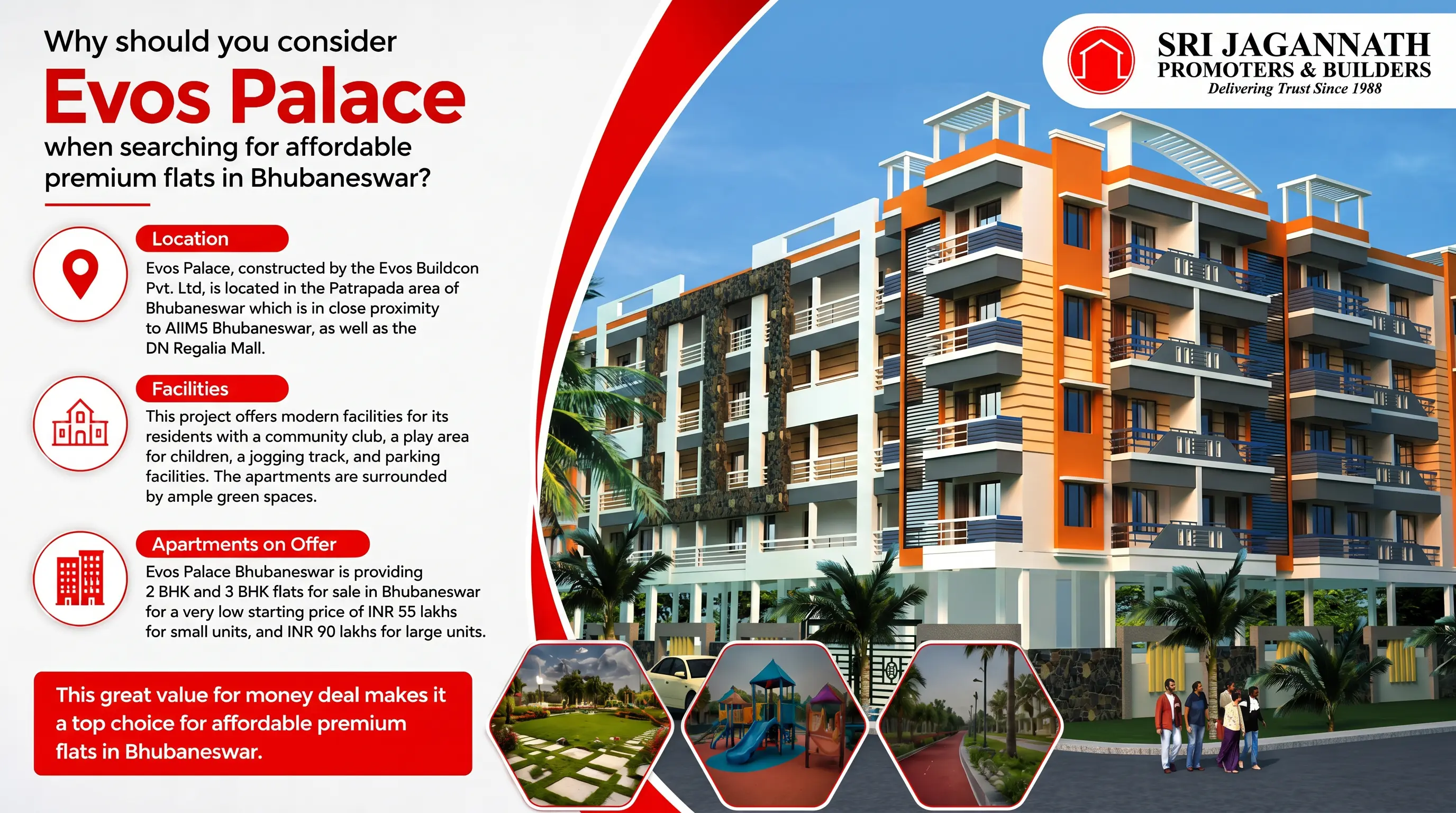 Why should you consider Evos Palace when searching for affordable and premium flats in Bhubaneswar?