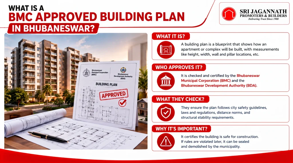 What is a BMC approved building plan in Bhubaneswar?