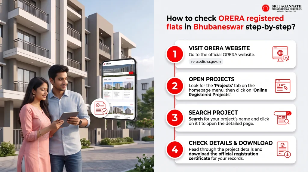 How to check ORERA registered flats in Bhubaneswar step-by-step?